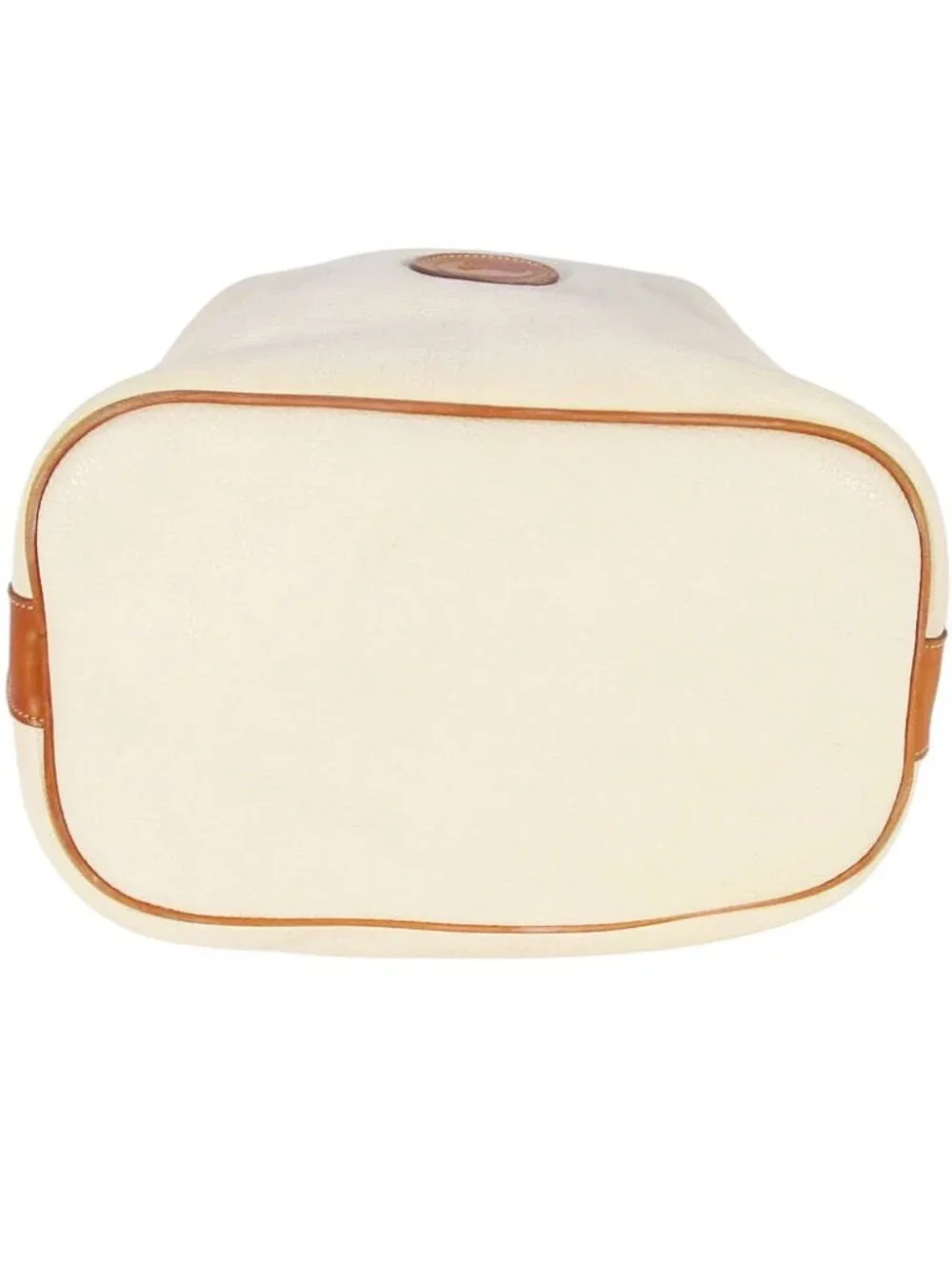 DOONEY & BOURKE 80's Vintage AWL Cream Leather Drawstring Bucket Shoulder Bag - Picture 8 of 10